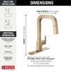 imageDelta Junction Brushed Nickel Kitchen Faucet with Pull Down Sprayer Modern Single Hole Kitchen Sink Faucet Single Handle Spotshield Stainless 19825LFSPChampagne Bronze