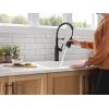 imageDelta Theodora Pro Style Commercial Kitchen Faucet with Pull Down Sprayer Single Hole Matte Black Kitchen Sink Faucet Single Handle Matte Black 18804ZBLDSTMatte Black