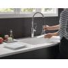 imageDelta Theodora Pro Style Commercial Kitchen Faucet with Pull Down Sprayer Single Hole Matte Black Kitchen Sink Faucet Single Handle Matte Black 18804ZBLDSTChrome
