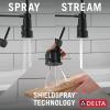imageDelta Theodora Pro Style Commercial Kitchen Faucet with Pull Down Sprayer Single Hole Matte Black Kitchen Sink Faucet Single Handle Matte Black 18804ZBLDSTMatte Black