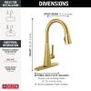 imageTouch2O Technology Kitchen Faucet with Touchless TechnologyBrushed Gold