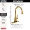 imageTouch2O Technology Kitchen Faucet with Touchless TechnologyBrushed Gold