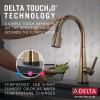 imageTouch2O Technology Kitchen Faucet with Touchless TechnologyChampagne Bronze