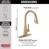 imageTouch2O Technology Kitchen Faucet with Touchless TechnologyChampagne Bronze