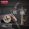 imageTouch2O Technology Kitchen Faucet with Touchless TechnologyChampagne Bronze