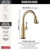 imageTouch2O Technology Kitchen Faucet with Touchless TechnologyLumicoat Champagne Bronze