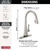 imageTouch2O Technology Kitchen Faucet with Touchless TechnologySpotShield Stainless