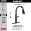 imageTouch2O Technology Kitchen Faucet with Touchless TechnologyVenetian Bronze