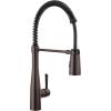 imageDelta Faucet Essa Pro Commercial Style Kitchen Faucet with Pull Down Sprayer Matte Black Spring Single Hole Kitchen Sink Faucet Matte Black 9613BLDSTVenetian Bronze