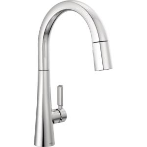 imageDelta Faucet Monrovia Touchless Kitchen Faucet with Touch Technology Brushed Nickel Kitchen Sink Faucet with Pull Down Sprayer Lumicoat Arctic Stainless 9191TLARPRDSTLumicoat Chrome