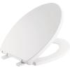 imageDelta Faucet Morgan Elongated SlowClose White Toilet Seat with NonSlip Seat Bumpers White 811903WHTransitional