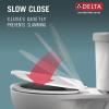 imageDelta Faucet Morgan Elongated SlowClose White Toilet Seat with NonSlip Seat Bumpers White 811903WHTransitional