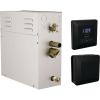 imageDelta Faucet SimpleSteam 6kW Steam System Kit Chrome Includes 6kW Steam System Generator Square Digital System Control Square Steam Head Lumicoat Chrome 5PEST06PRMatte Black