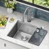 imageDELTA FAUCET 95B93227SSS Lorelai Workstation Kitchen Sink Undermount Stainless Steel Single Bowl with WorkFlow Ledge and Chefs Kit of 6 Accessories17in