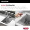 imageDELTA FAUCET 95B93227SSS Lorelai Workstation Kitchen Sink Undermount Stainless Steel Single Bowl with WorkFlow Ledge and Chefs Kit of 6 Accessories17in