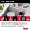 imageDELTA FAUCET 95B93227SSS Lorelai Workstation Kitchen Sink Undermount Stainless Steel Single Bowl with WorkFlow Ledge and Chefs Kit of 6 Accessories17in