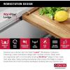 imageDELTA FAUCET 95B93227SSS Lorelai Workstation Kitchen Sink Undermount Stainless Steel Single Bowl with WorkFlow Ledge and Chefs Kit of 6 Accessories23in