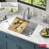 imageDELTA FAUCET 95B93227SSS Lorelai Workstation Kitchen Sink Undermount Stainless Steel Single Bowl with WorkFlow Ledge and Chefs Kit of 6 Accessories23in
