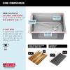 imageDELTA FAUCET 95B93227SSS Lorelai Workstation Kitchen Sink Undermount Stainless Steel Single Bowl with WorkFlow Ledge and Chefs Kit of 6 Accessories23in