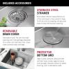 imageDELTA FAUCET 95B93227SSS Lorelai Workstation Kitchen Sink Undermount Stainless Steel Single Bowl with WorkFlow Ledge and Chefs Kit of 6 Accessories23in
