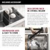 imageDELTA FAUCET 95B93227SSS Lorelai Workstation Kitchen Sink Undermount Stainless Steel Single Bowl with WorkFlow Ledge and Chefs Kit of 6 Accessories30in