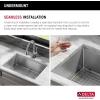 imageDELTA FAUCET 95B93227SSS Lorelai Workstation Kitchen Sink Undermount Stainless Steel Single Bowl with WorkFlow Ledge and Chefs Kit of 6 Accessories30in