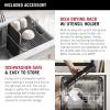 imageDELTA FAUCET 95B93227SSS Lorelai Workstation Kitchen Sink Undermount Stainless Steel Single Bowl with WorkFlow Ledge and Chefs Kit of 6 Accessories32in
