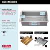 imageDELTA FAUCET 95B93227SSS Lorelai Workstation Kitchen Sink Undermount Stainless Steel Single Bowl with WorkFlow Ledge and Chefs Kit of 6 Accessories32in