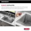 imageDELTA FAUCET 95B93227SSS Lorelai Workstation Kitchen Sink Undermount Stainless Steel Single Bowl with WorkFlow Ledge and Chefs Kit of 6 Accessories32in