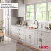 imageDELTA FAUCET 95B93227SSS Lorelai Workstation Kitchen Sink Undermount Stainless Steel Single Bowl with WorkFlow Ledge and Chefs Kit of 6 Accessories32in