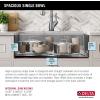 imageDELTA FAUCET 95B93227SSS Lorelai Workstation Kitchen Sink Undermount Stainless Steel Single Bowl with WorkFlow Ledge and Chefs Kit of 6 Accessories32in
