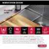 imageDELTA FAUCET 95B93227SSS Lorelai Workstation Kitchen Sink Undermount Stainless Steel Single Bowl with WorkFlow Ledge and Chefs Kit of 6 Accessories33in