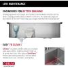 imageDELTA FAUCET 95B93227SSS Lorelai Workstation Kitchen Sink Undermount Stainless Steel Single Bowl with WorkFlow Ledge and Chefs Kit of 6 Accessories33in