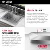 imageDELTA FAUCET 95B93227SSS Lorelai Workstation Kitchen Sink Undermount Stainless Steel Single Bowl with WorkFlow Ledge and Chefs Kit of 6 Accessories33in