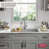 imageDELTA FAUCET 95B93227SSS Lorelai Workstation Kitchen Sink Undermount Stainless Steel Single Bowl with WorkFlow Ledge and Chefs Kit of 6 Accessories33in