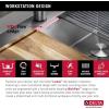 imageDELTA FAUCET 95B93227SSS Lorelai Workstation Kitchen Sink Undermount Stainless Steel Single Bowl with WorkFlow Ledge and Chefs Kit of 6 Accessories33in