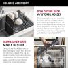 imageDELTA FAUCET 95B93227SSS Lorelai Workstation Kitchen Sink Undermount Stainless Steel Single Bowl with WorkFlow Ledge and Chefs Kit of 6 Accessories45in