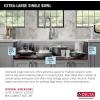 imageDELTA FAUCET 95B93227SSS Lorelai Workstation Kitchen Sink Undermount Stainless Steel Single Bowl with WorkFlow Ledge and Chefs Kit of 6 Accessories45in