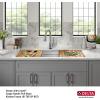 imageDELTA FAUCET 95B93227SSS Lorelai Workstation Kitchen Sink Undermount Stainless Steel Single Bowl with WorkFlow Ledge and Chefs Kit of 6 Accessories45in