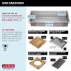 imageDELTA FAUCET 95B93227SSS Lorelai Workstation Kitchen Sink Undermount Stainless Steel Single Bowl with WorkFlow Ledge and Chefs Kit of 6 Accessories45in
