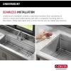 imageDELTA FAUCET 95B93227SSS Lorelai Workstation Kitchen Sink Undermount Stainless Steel Single Bowl with WorkFlow Ledge and Chefs Kit of 6 Accessories45in
