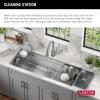 imageDELTA FAUCET 95B93227SSS Lorelai Workstation Kitchen Sink Undermount Stainless Steel Single Bowl with WorkFlow Ledge and Chefs Kit of 6 Accessories45in