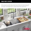imageDELTA FAUCET 95B93227SSS Lorelai Workstation Kitchen Sink Undermount Stainless Steel Single Bowl with WorkFlow Ledge and Chefs Kit of 6 Accessories45in