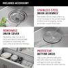 imageDELTA FAUCET 95B93227SSS Lorelai Workstation Kitchen Sink Undermount Stainless Steel Single Bowl with WorkFlow Ledge and Chefs Kit of 6 Accessories45in