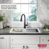 imageDELTA FAUCET Everest 30inch Granite Composite Workstation Kitchen Sink Undermount Single Bowl with WorkFlow Ledge and Accessories in Dark Grey 75B93330SDGWhite