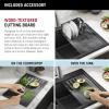 imageDELTA FAUCET Everest 30inch Granite Composite Workstation Kitchen Sink Undermount Single Bowl with WorkFlow Ledge and Accessories in Dark Grey 75B93330SDGBlack