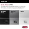 imageDELTA FAUCET Everest 30inch Granite Composite Workstation Kitchen Sink Undermount Single Bowl with WorkFlow Ledge and Accessories in Dark Grey 75B93330SDGWhite