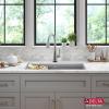 imageDELTA FAUCET Everest 30inch Granite Composite Workstation Kitchen Sink Undermount Single Bowl with WorkFlow Ledge and Accessories in Dark Grey 75B93330SDGWhite