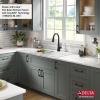 imageDELTA FAUCET Everest 30inch Granite Composite Workstation Kitchen Sink Undermount Single Bowl with WorkFlow Ledge and Accessories in Dark Grey 75B93330SDGWhite