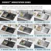 imageDELTA FAUCET Everest 30inch Granite Composite Workstation Kitchen Sink Undermount Single Bowl with WorkFlow Ledge and Accessories in Dark Grey 75B93330SDGDark Grey